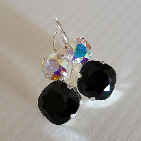 Austrian Crystal Earrings in Silver - Picture 6 of 9